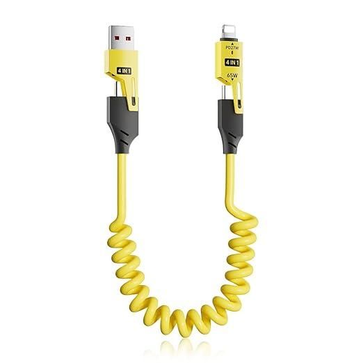 4-in-1 Spring Data Cable: Your Ultimate Charging Companion